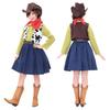Clear Stone Party City Cosplay Western Cowgirl Yellow Navy Women's