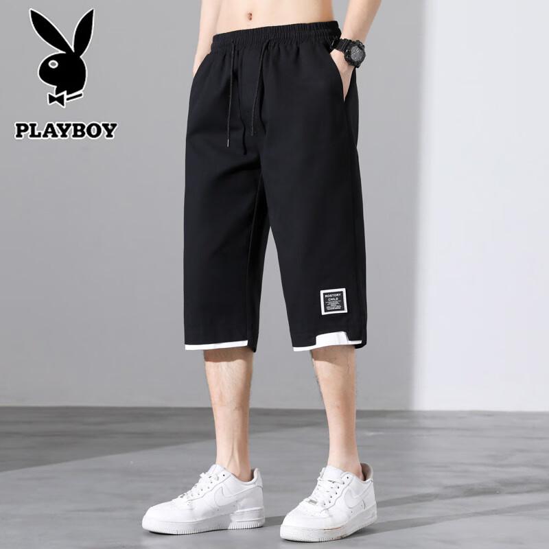 

PLAYBOY Men s Plus Size Summer Casual Cropped Pants 3XL