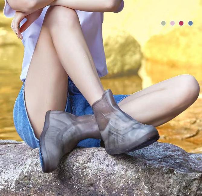 

Thickened Short Rain Shoe Cover Rain Boots For Men And Women L
