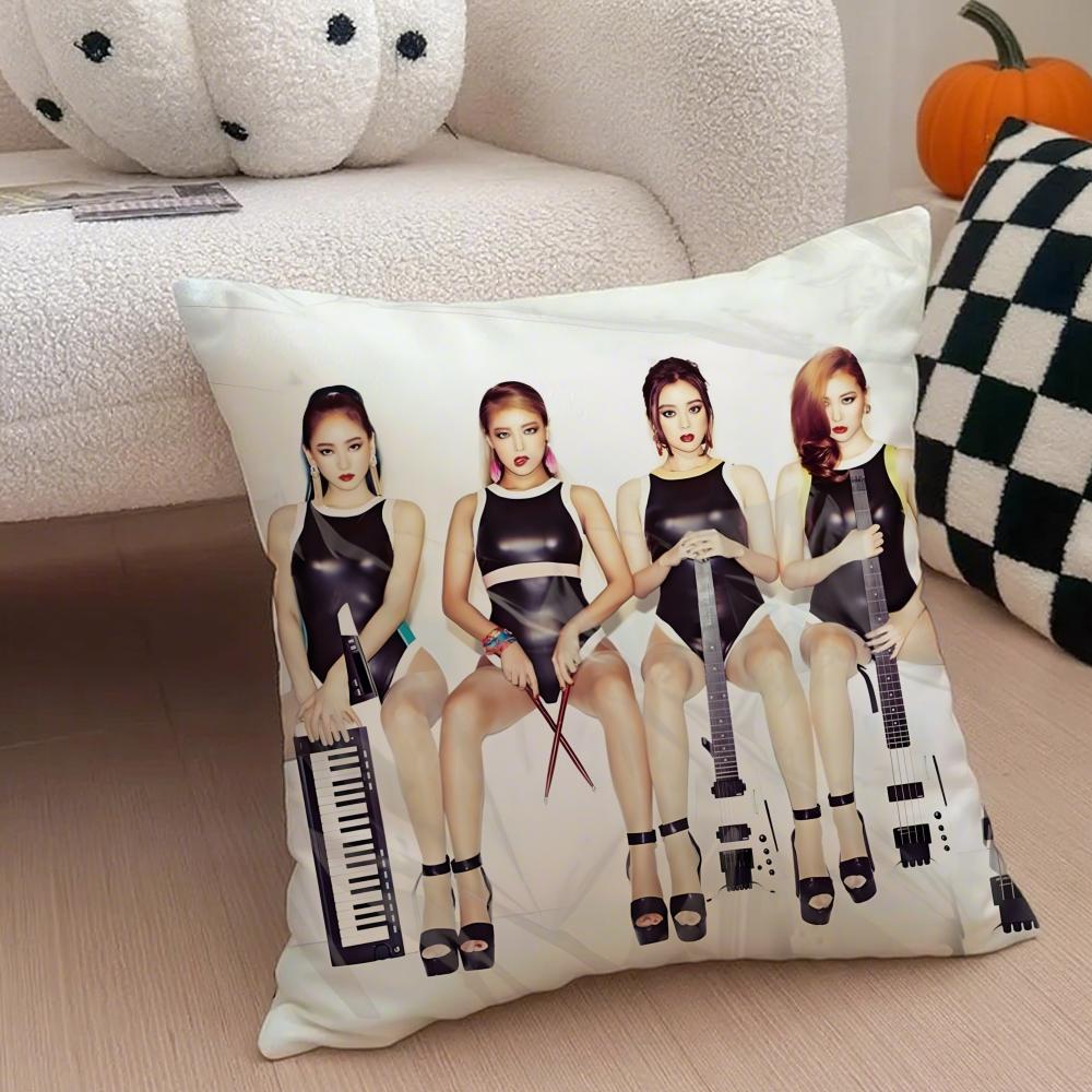 Girlgroup Retro Wg W-Wondergirls Cushion Cover Throw Pillow Cover Hidden Button Durable Polyester Chair Cushion