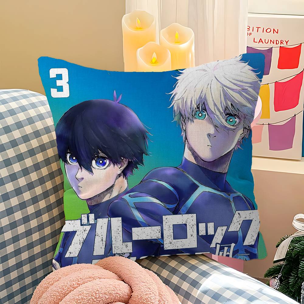 Japan Anime Blue Lock Personalized Pillow Cover Kids Bedroom Wild Party Decor Pillowcase Kid Birthday Shower Gift