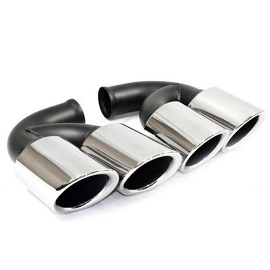 Porsche Cayenne GTS Black Quad Tailpipe Trim (11-24 Years)