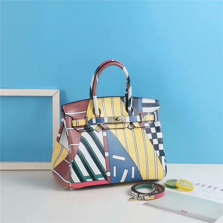 2025 Neues Modell, lackierte Tasche, Damenhandtasche aus Rindsleder erste Schicht, tragbare Schulter-Umhängetasche, personalisiertes Tiermuster