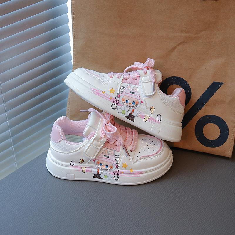 

Обувь для девочек Labubu, маленькие белые туфли, осень 2025, новая детская спортивная обувь, женские сокровища, обувь для детей среднего и старшего возраста, повседневная обувь, тренд 26