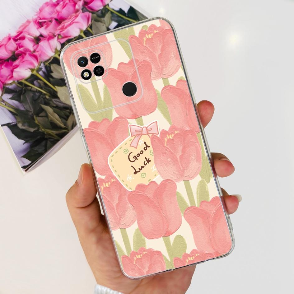 For Xiaomi Redmi 10A Case New Fashion Flower Butterfly Transparent Silicone Cover For Xiomi Redmi 10A Funda Redmi10a 10 A Bumper