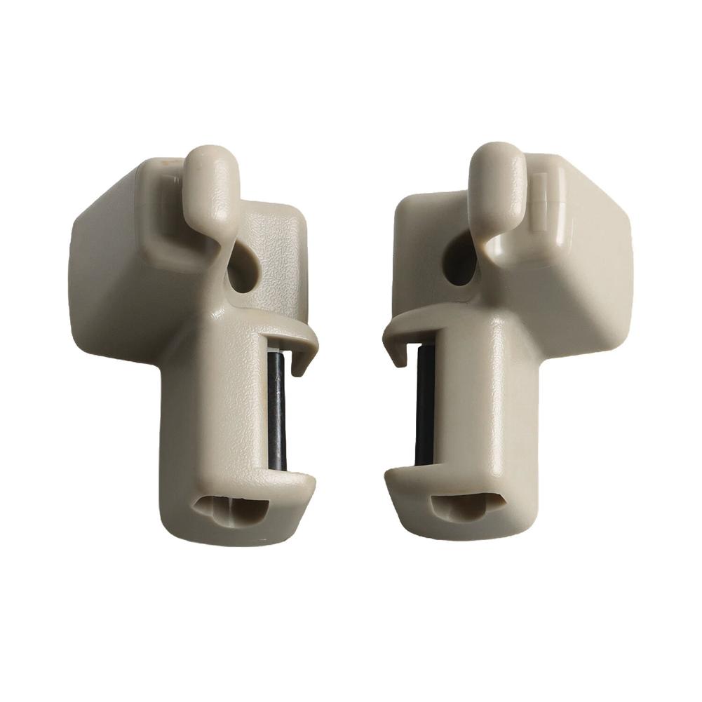 Pair Beige Sun Visor Retainer Clips for Range Rover L322 2003-2012 ABS Part Numbers EGP000050VAE EGP000040PVA Front
