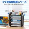 WHOOAH Document Desktop Storage with File Letter Desk Wooden and Metal Design with Net Holds A4 and Small Stylish for Work from and Includes Japanese
