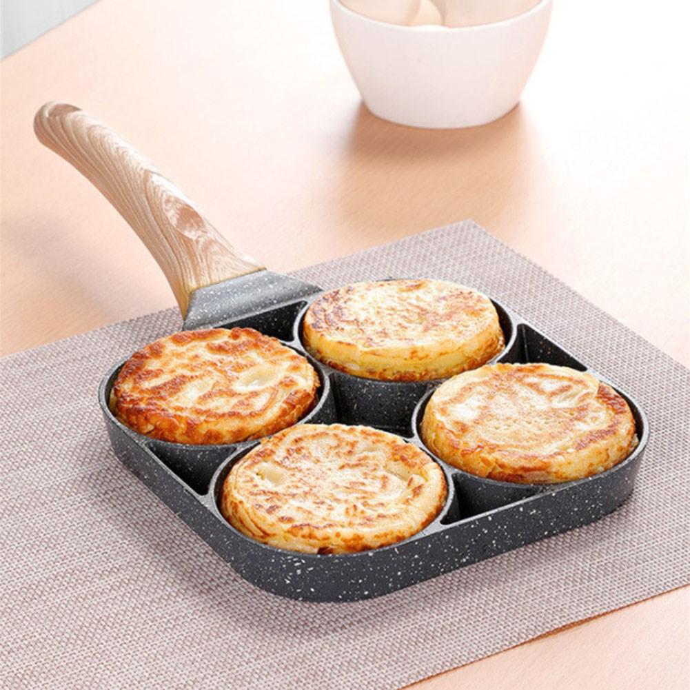 2/4-Hole Frying Pot Pan Thickened Omelet Pan Non-stick Egg Pancake Steak Pan Cooking Egg Ham Pans Breakfast Maker Cookware Pan
