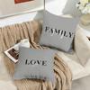 Simplicity Pattern Love Cushion Cover Silky Short Plush Invisible Zipper Dustproof Sofa Pillow Case For Home Decor