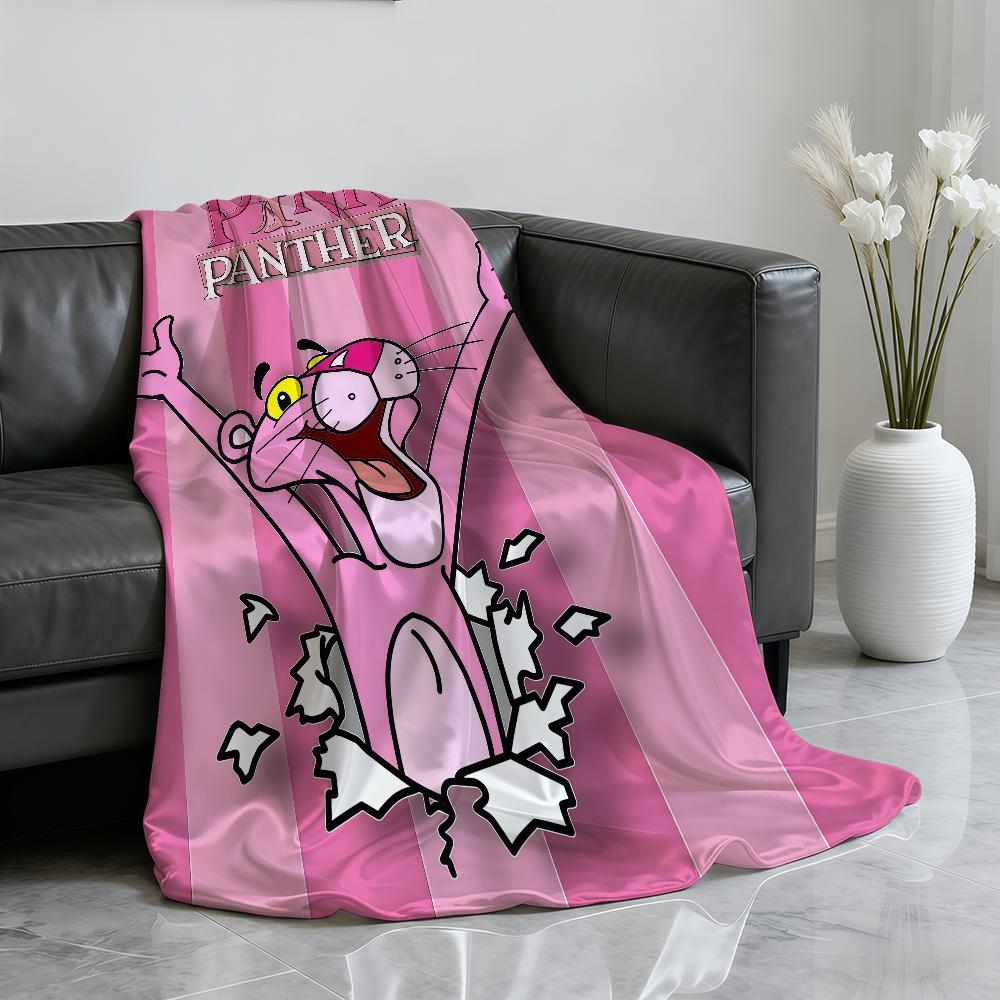 Interesting Cartoon P PINK K P PANTHER S Cute Blanket Soft Throw Blanket Home Bedroom Bed Sofa Picnic Travel Office Blanket Gift
