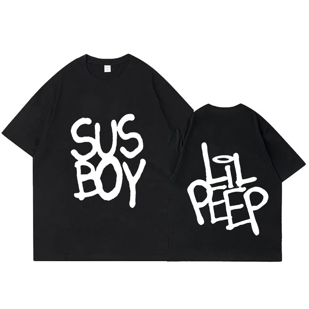 

Горячий рэпер Lil Peep Sus Boy Розовая футболка Мужская Женская Мода Хип-хоп Футболка с коротким рукавом Высокое качество Y2k Короткие рукава Классическая 4XL