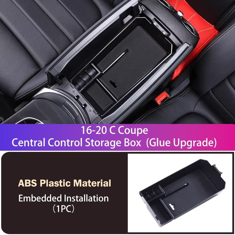 Suitable for Mercedes-Benz C-class coupe door armrest storage box Coupe C200 C260 storage box in the armrest box
