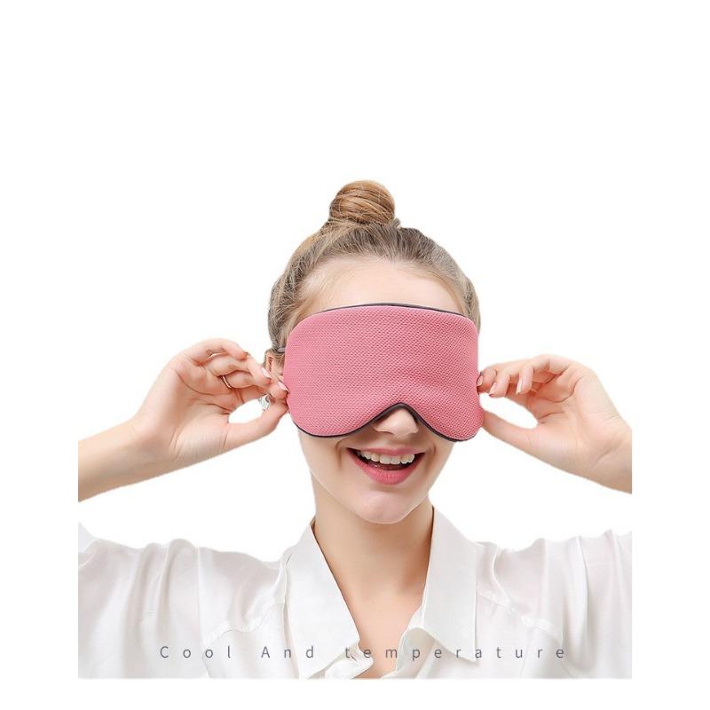 Cool Temperature Dual-use Eye Mask Ice Silk Eye Mask Sleep Blackout Breathable Pass Students Sleep To Relieve Eye Fatigue Male Eye Masks