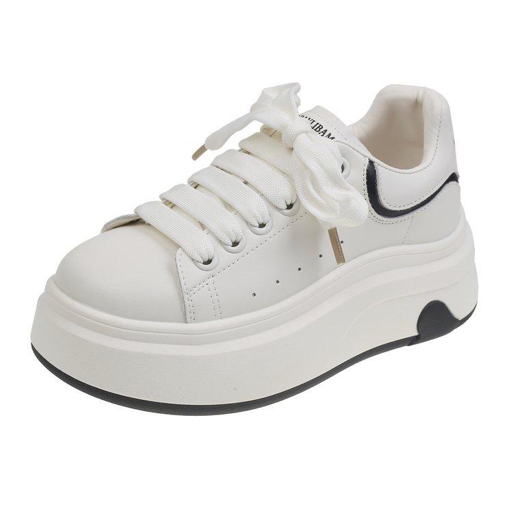 

[youshilai] 2025 new little white shoes women s spring sports shoes heightened and comfortable platform casual board shoes 40