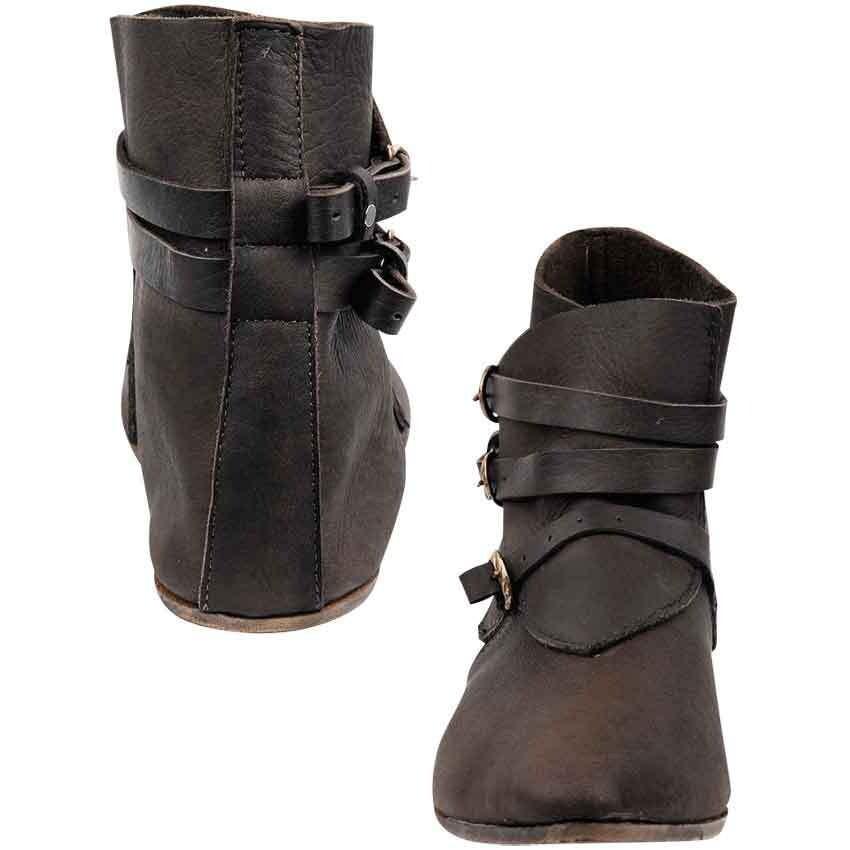 Medieval Pirate Shoes Pointed Multi-buckle Nordic Viking Retro Plus Size Men's Boots