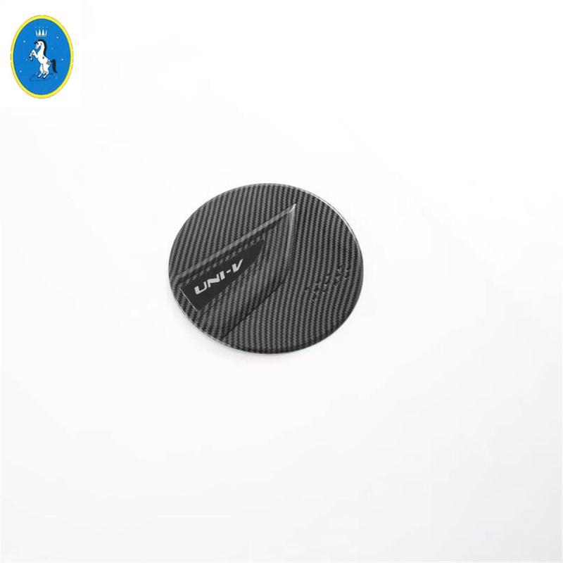 Carbon Fiber Car Filler Fuel Door Guard Oil Gas Tank Cap Decor Frame ABS Accessories Cover Trim For CHANGAN UNI-V UNIV