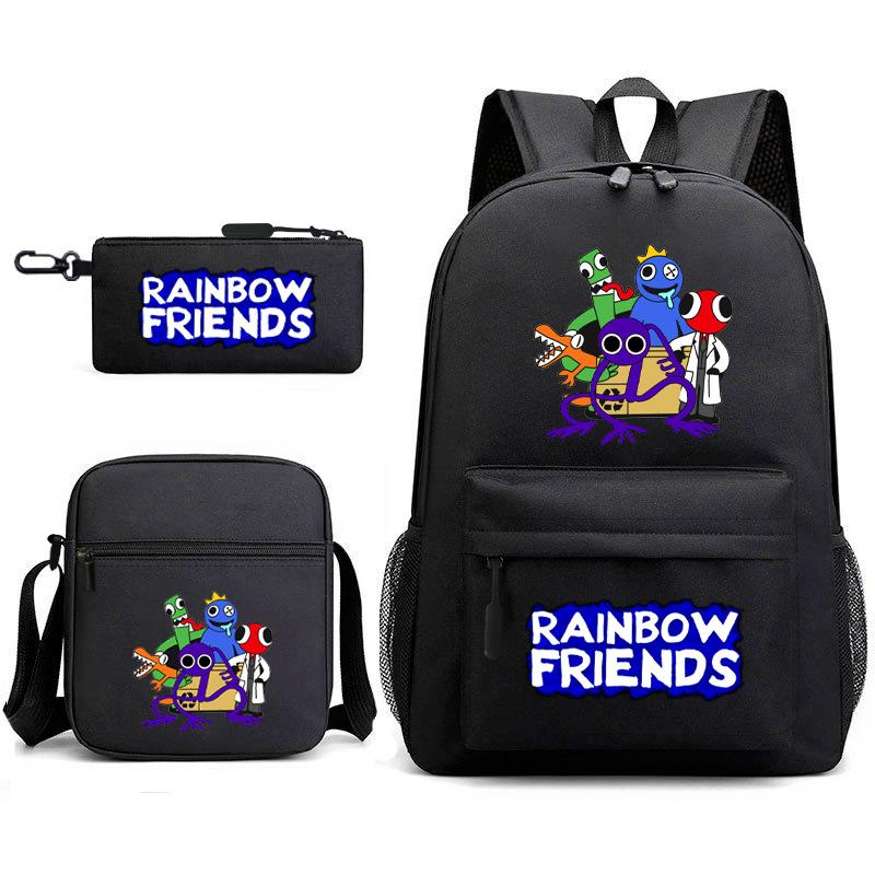 Rainbow Friends Gra Rainbow Friends Plecak Szkoła Podstawowa Torba Szkolna Gwiazda Zestaw Trzech Sztuk