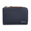 Paul Smith Bright Stripe Leather Key Coin and Care Cloth Set Wallet, Case, Case, (P641/BPS641) (No Personalization, Navy)