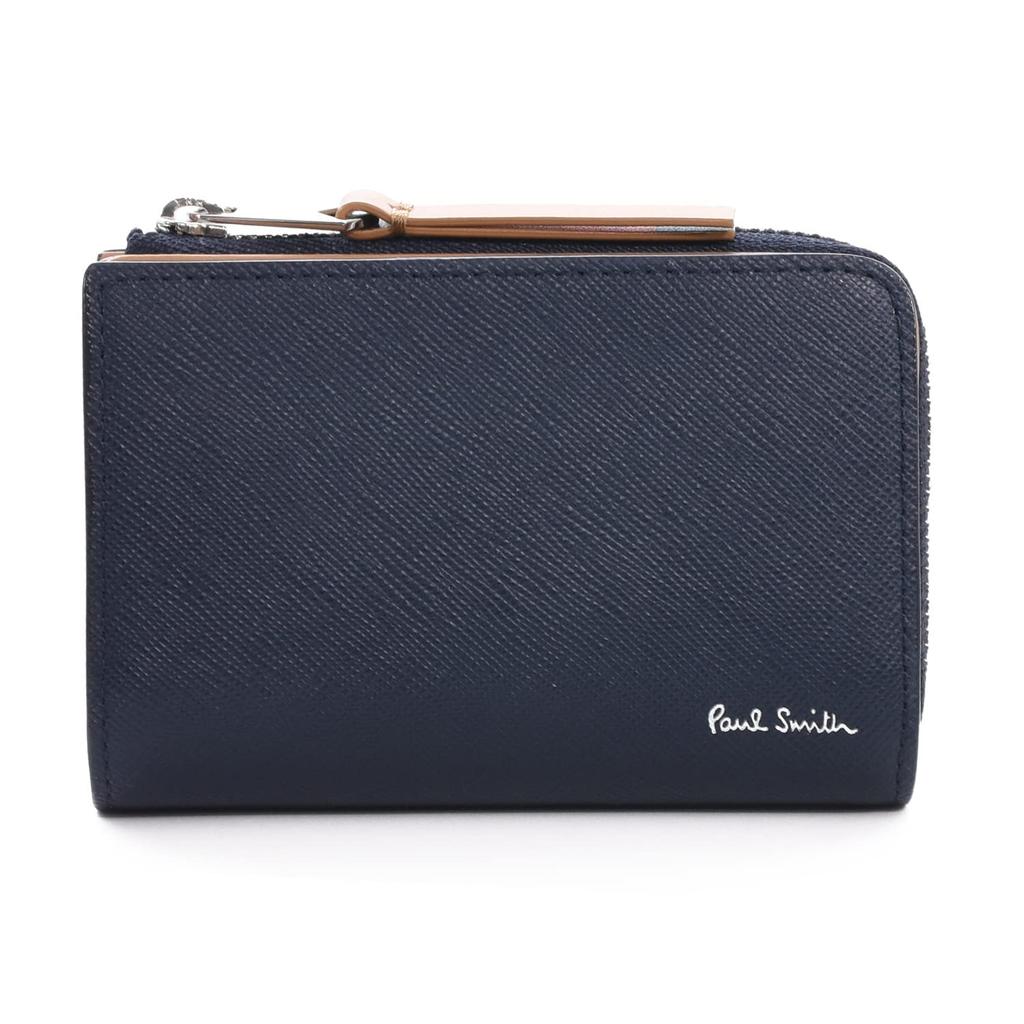 Paul Smith Bright Stripe Leather Key Coin and Care Cloth Set Wallet, Case, Case, (P641/BPS641) (No Personalization, Navy)