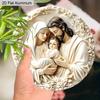 2D Flat Aluminium Nativity Christmas Sign - Holy Night Figurine Ornaments - Aluminium Manger Sign - Ideal for Front Door, Wall, Porch, Window Decor