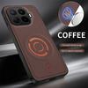 For Xiaomi 17T Case Built-in Magnetic PU Leather Cover Shockproof For Magsafe