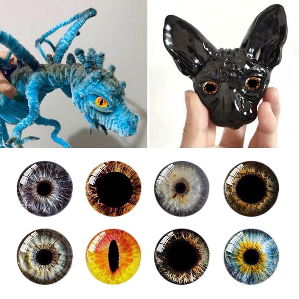 20pcs/10pairs 6mm-20mm Puppet Crystal Eyes Plastic Glitter Crystal Eyes  DIY Doll Accessories