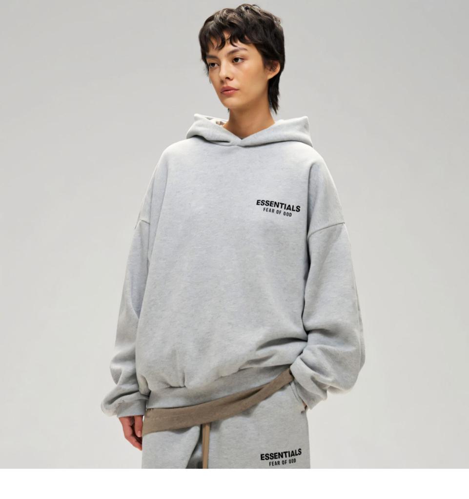 FOG ESSENTIALS Trendy Letter Print Hooded Sweatshirt for Men and Women