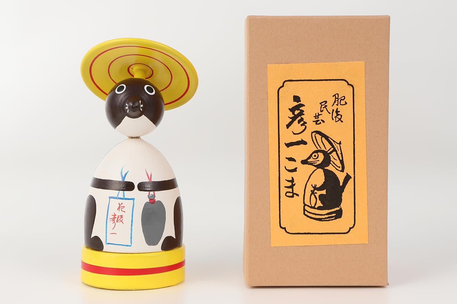 

Hikoichi Small Raccoon Yatsushiro District Local Crafts Top, [Kumamoto Toy]