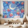 Dreamy Strawberry Moon Tapestry Girl Heart Background Cloth Ins Wind Atmosphere Decoration Room Decoration