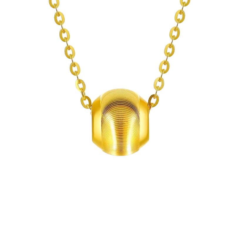 Pure Gold Slim Waist Abacus Pendant Necklace - Promotional Gift Style