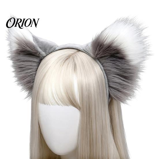 Soft Plush Wolf Ears Fluffy Fox Headband for Costume Party, 3D Ear Realistic Women Hair Accessories, Decorative Hairband Girls Party Dress Up