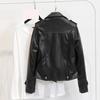 Springtime and Autumn New Style Slim Lapel Leather Jacket Women's Short Jacket For Women Pu Jacket Motorcycle Wear Women's Clothing