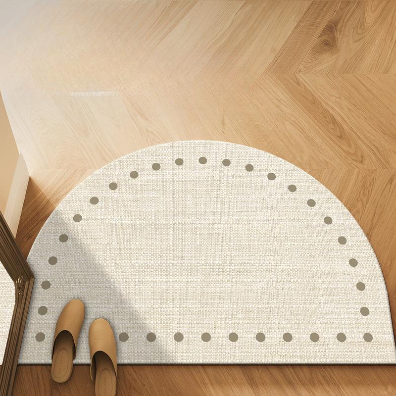 Semicircle Simple Printing Bathroom Thickening Mat Bath Non-slip Carpets In Wash Basin Bathtub Side Floor Rug Shower Room Doormat Memory Foam 3D Pad