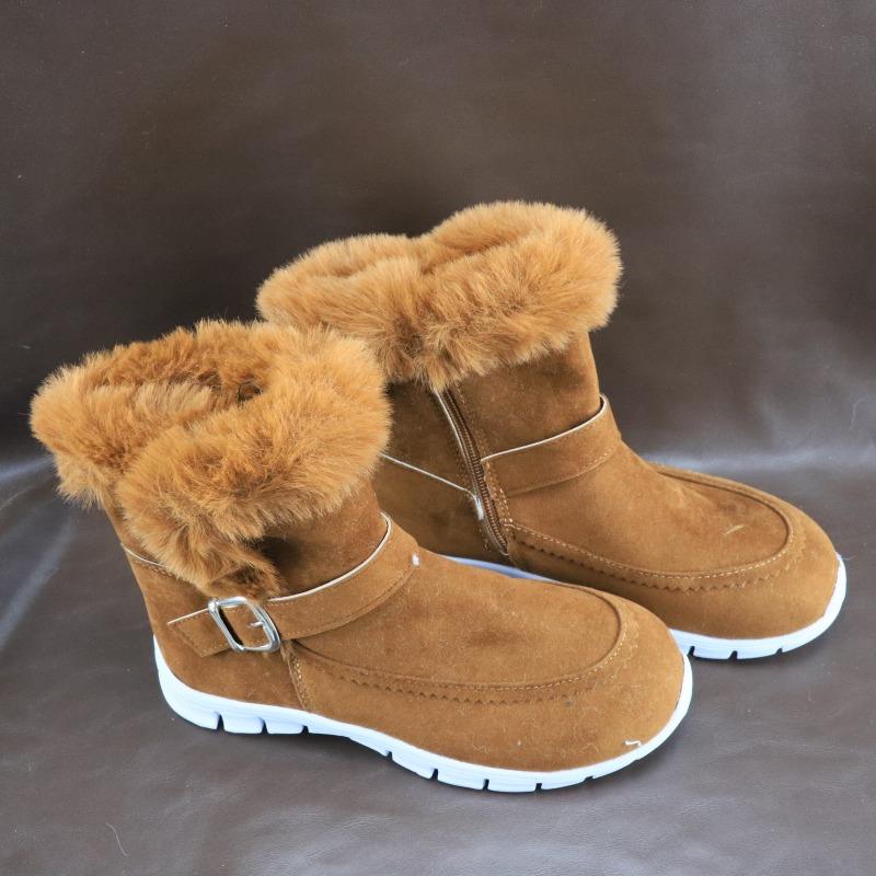 Winter Warm Women Ankle Snow Boots Fur Suede Casual Shoes Flats Short Plush Sneakers 2025 Woman Boots New Fashion Botas Mujer