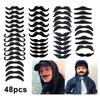 18/48Pcs Mustache Birthday Party Photobooth Props Kids Adult Pirate Party Costume Cosplay Fake Beard Halloween Decoration