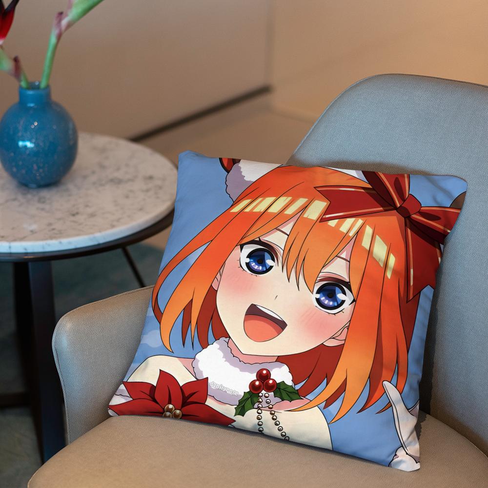 The Quintessential Quintuplets Cushion Cover 2-in-1 Reversible Plush Pillow Cover | Car/Sofa/Bed | Perfect Gift