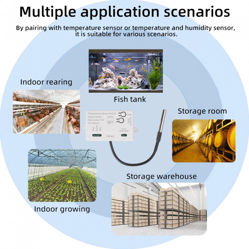 WLAN Temperatur- und Feuchtigkeitssensor mit Fernbedienungsfunktion