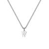 Fashion Letters A-Z Pendant Necklace for Men Women, Stainless Steel English Alphabe Chain Necklace,Fashion Punk Jewelry Men Gift