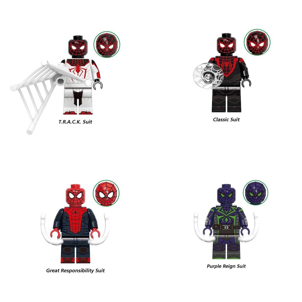 G0120 Blocchi da Costruzione Supereroi Spider-man Tuta Grande Responsabilità con Mantello Rosso