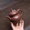 190ml Vintage Yixing Purple Clay Teapots Handmade Gourd Pot Raw Ore Section Mud Kettle Chinese Zisha Tea Set Drinkware Supplies