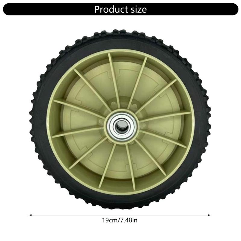 Hand Truck Strollers Push Mower Wheel Easy Installation Rubber Wheel Diameter 7.5'' For Lawn Tractors And Carts