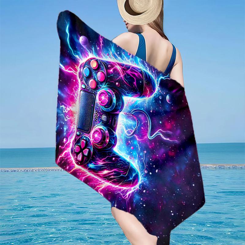 Buntes Gaming-Abenteuer Strandtuch, Superweiche Mikrofaser, Geschenk für Sie/Ihn, Geburtstag, für Pool, Strand, Reisen, Heimdekoration Fan-Geschenke