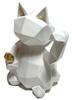 [Natura Style] Maneki-neko (Large) Statue, Stylish Nordic-Style Ornament for Home Decor (White)