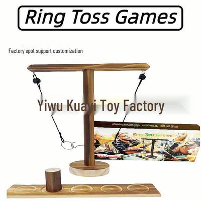 Wooden Bimini Ring Toss Bar Game for Home Fun