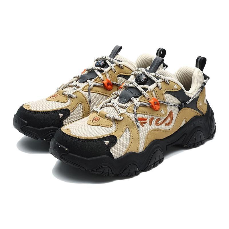 Fila Fluid 4 Skóra syntetyczna Wygodne Trwałe Lekkie Niskie Buty taty Kobiety sneaker Beżowy F12W342107FFC