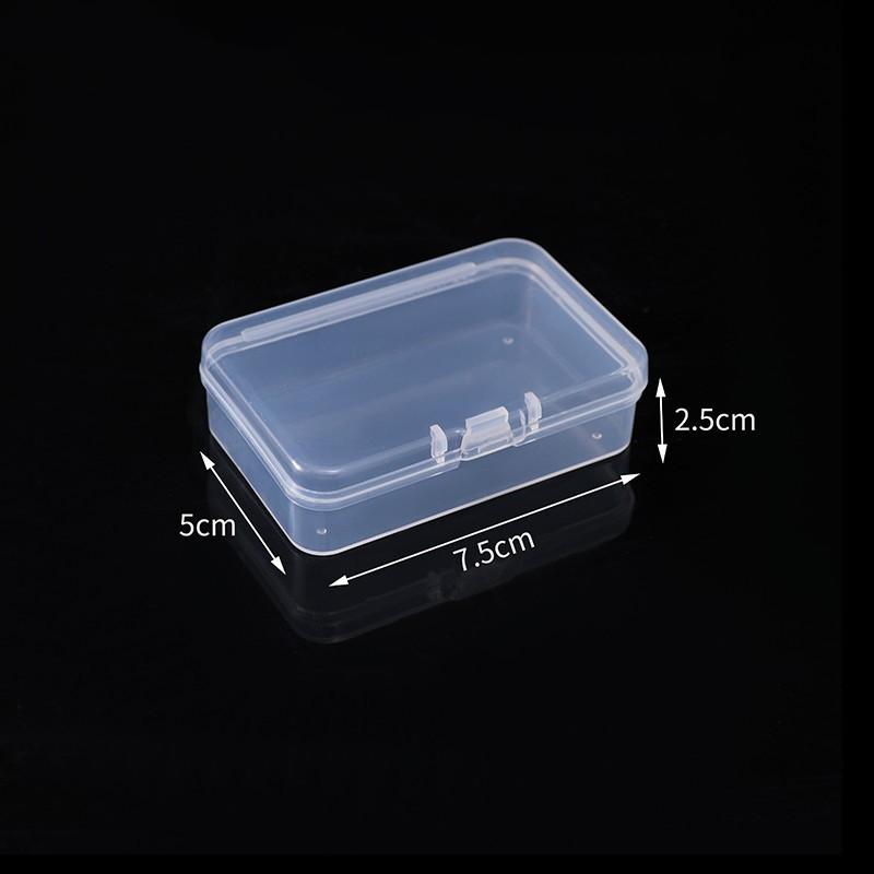 7.5Cm Transparent Plastic Long Square Box, Earplug Box, Jewelry Storage Box, Spare Parts Box, Jewelry Beaded Box, Fishing Gear Box.