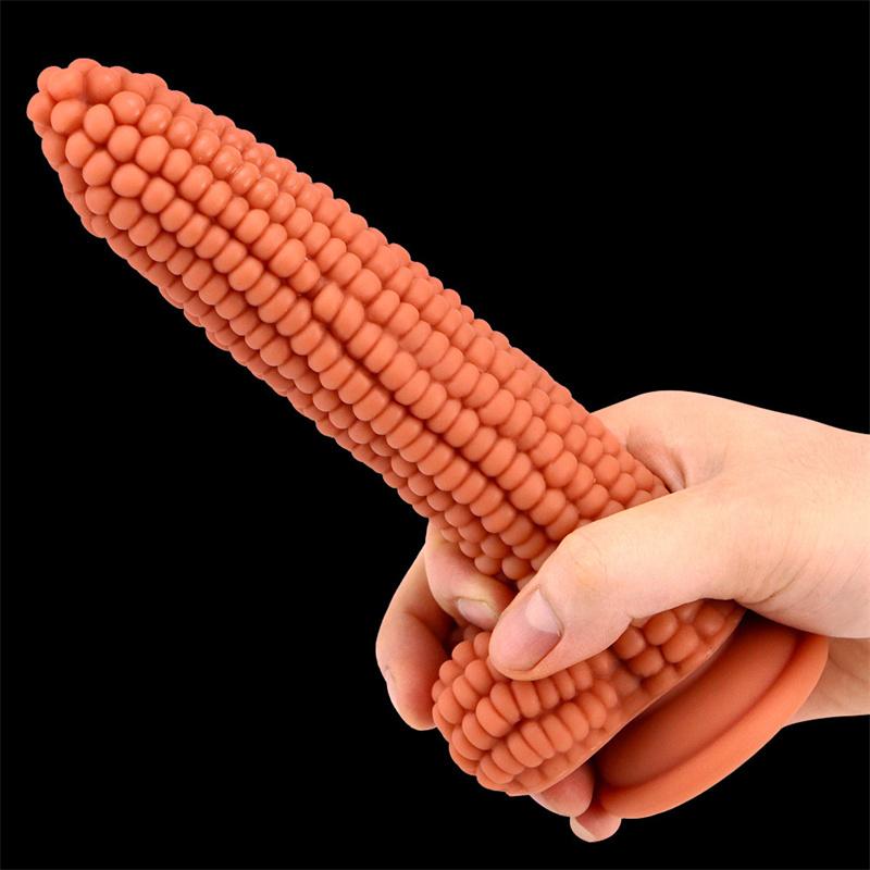 Female Corn on The Cob Silicone Penis Anal Plug Penis Simulation Big Dildo Adult Products