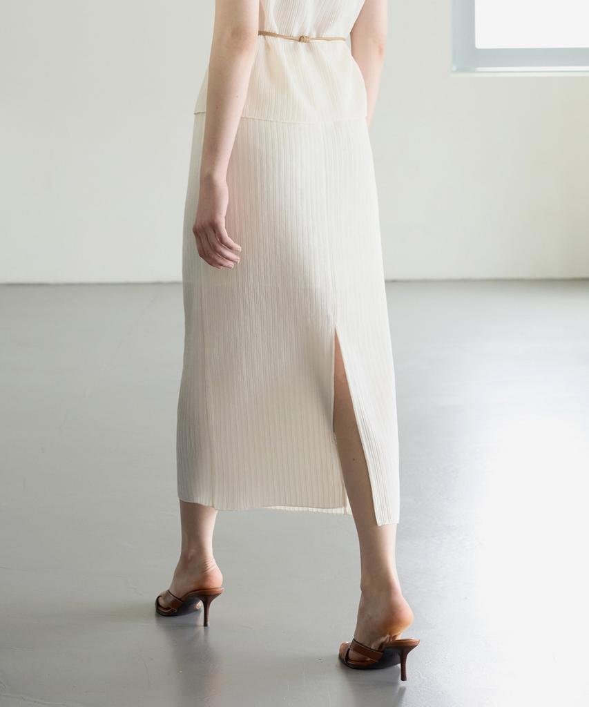 Ollibeudeollibeu H-Line Pleated Elastic Skirt Ow6Ms4580