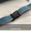 Borsa pettorale in denim lavato retrò americano