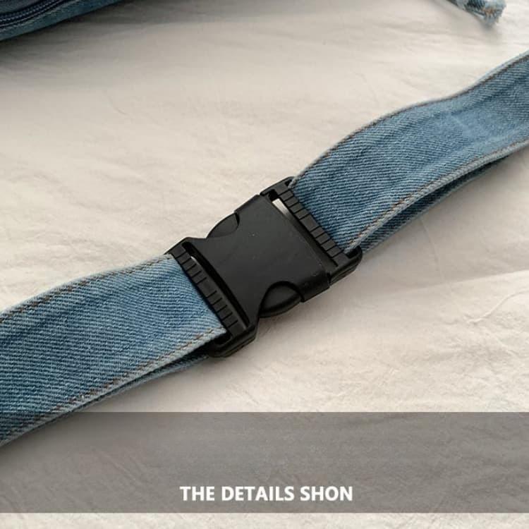 Borsa pettorale in denim lavato retrò americano